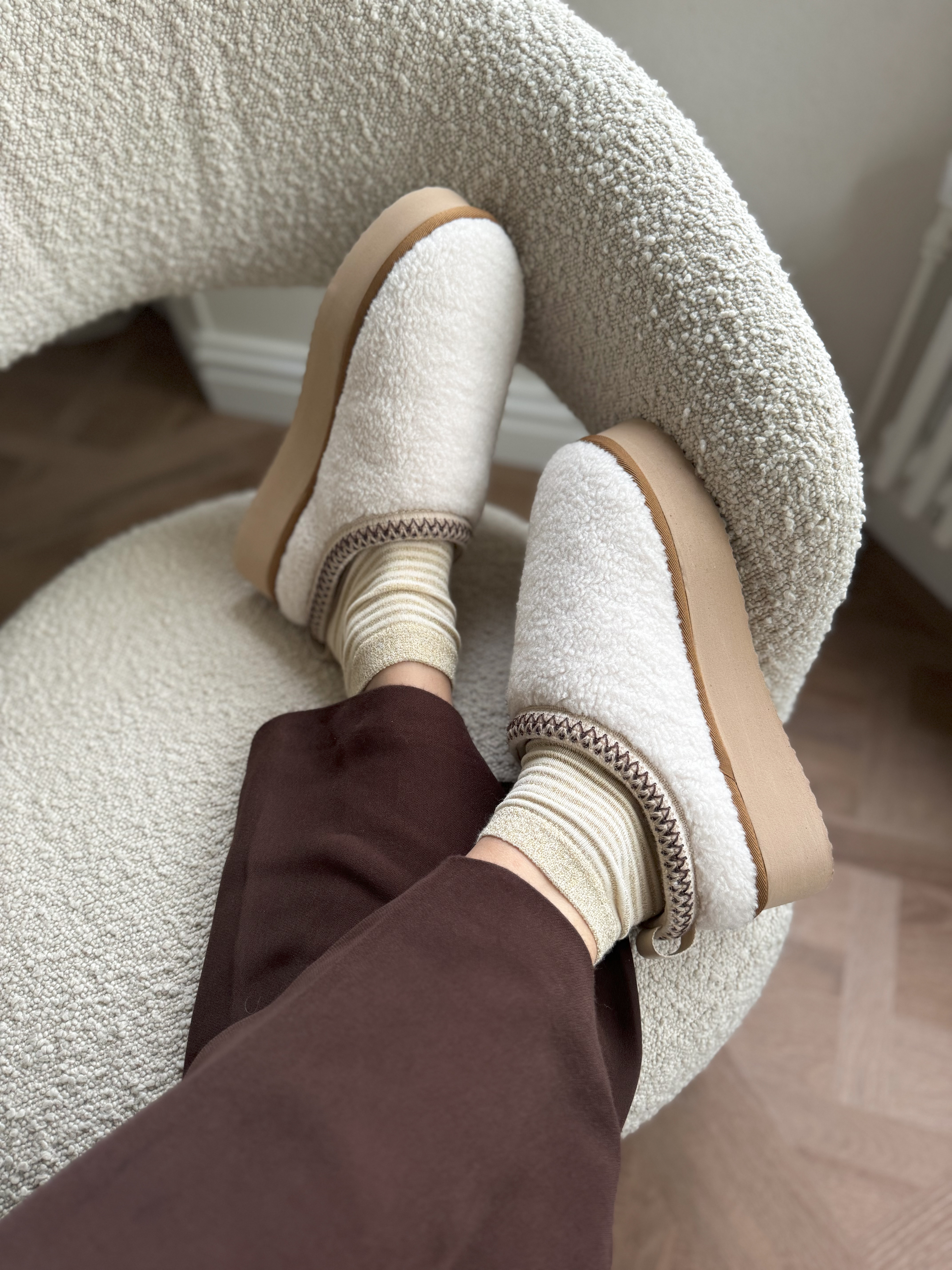 Offwhite Teddy-Slipper